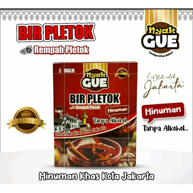 

Bir Pletok Nyak Gue Oleh Oleh Khas Betawi Oleh Oleh Jakarta Isi 3 Sachet Kemasan 66 Gram