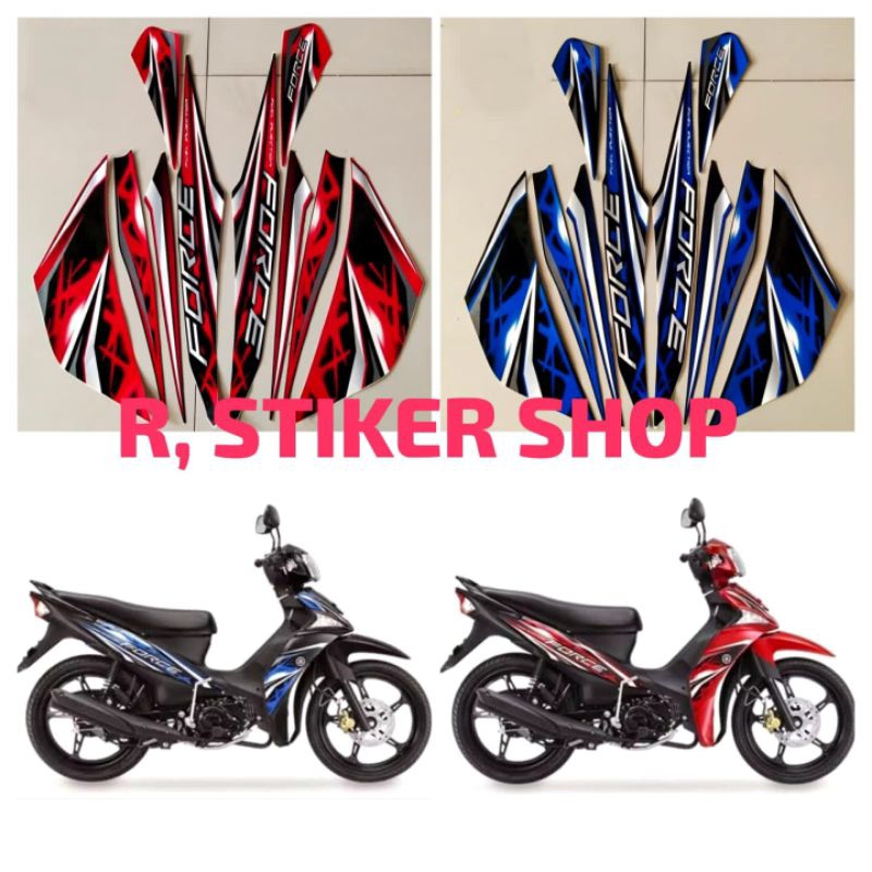 STIKER STRIPING LIS BODY MOTOR YAMAHA VEGA FORCE 2015,biru termirah