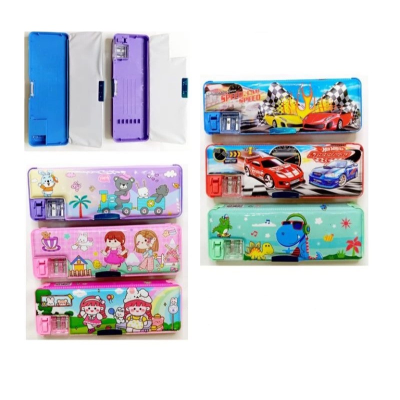 

Tempat Pensil Magnet Serutan 2 Lubang Karakter Animal Cute GP-9368 Dino Unicorn Rabbit