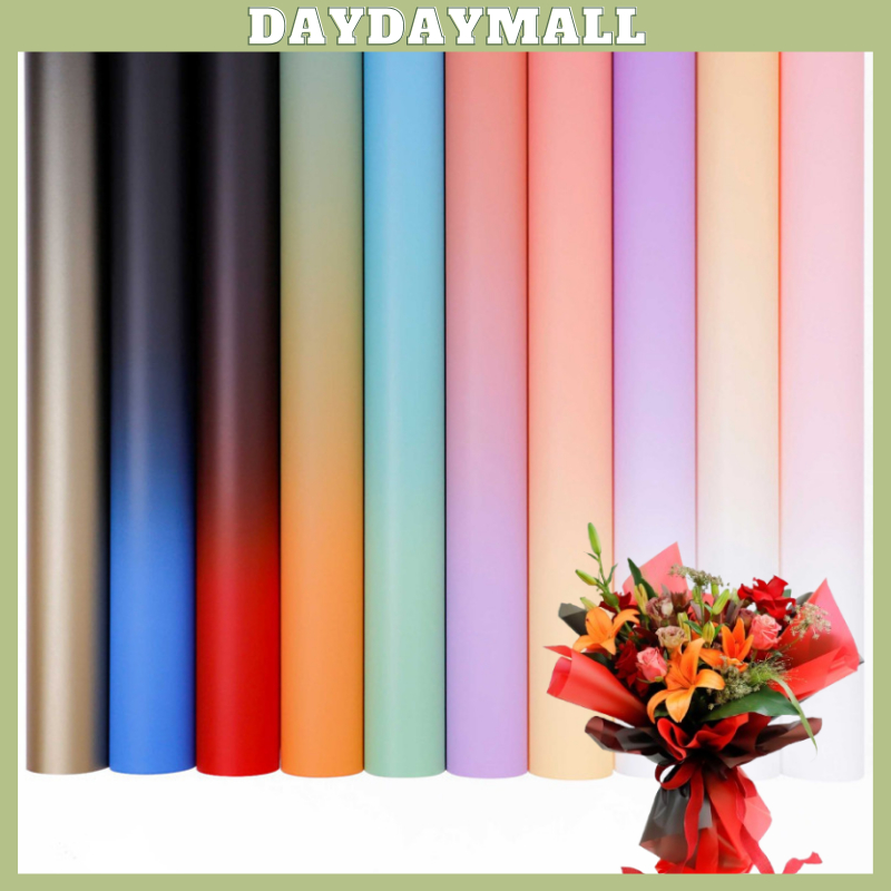 Kertas buket cellophane gradient Flower Wrapping Paper Florist Gradient Color Cellophane 6183