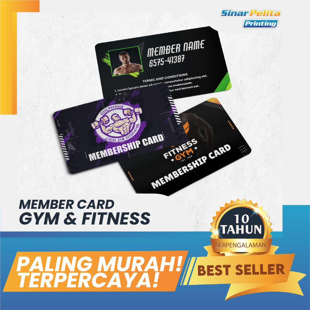 

Member Card | Kartu Member Gym | Kartu Member Card Fitness Bahan PVC ukuran 8 x 5.5 cm