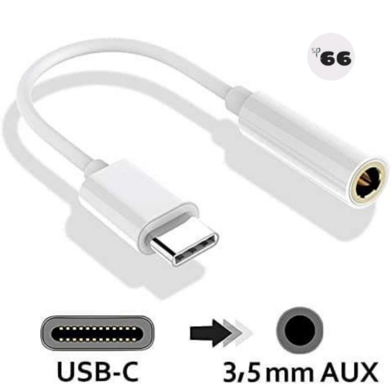 Sambungan Jack Type C audio Hp Headset Konverter Kabel jack To Tipe C