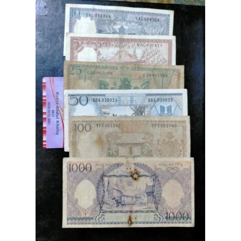 Termurah uang kuno seri pekerja 5 rupiah 10 rupiah 25 rupiah 50 rupiah 100 rupiah 1000 rupiah