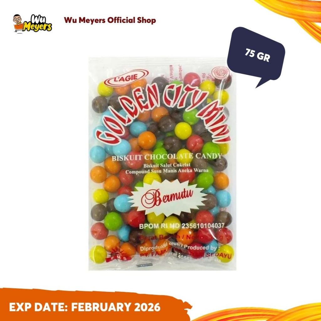

Cokelat L'agie Golden City Mini Biscuits 75 gr