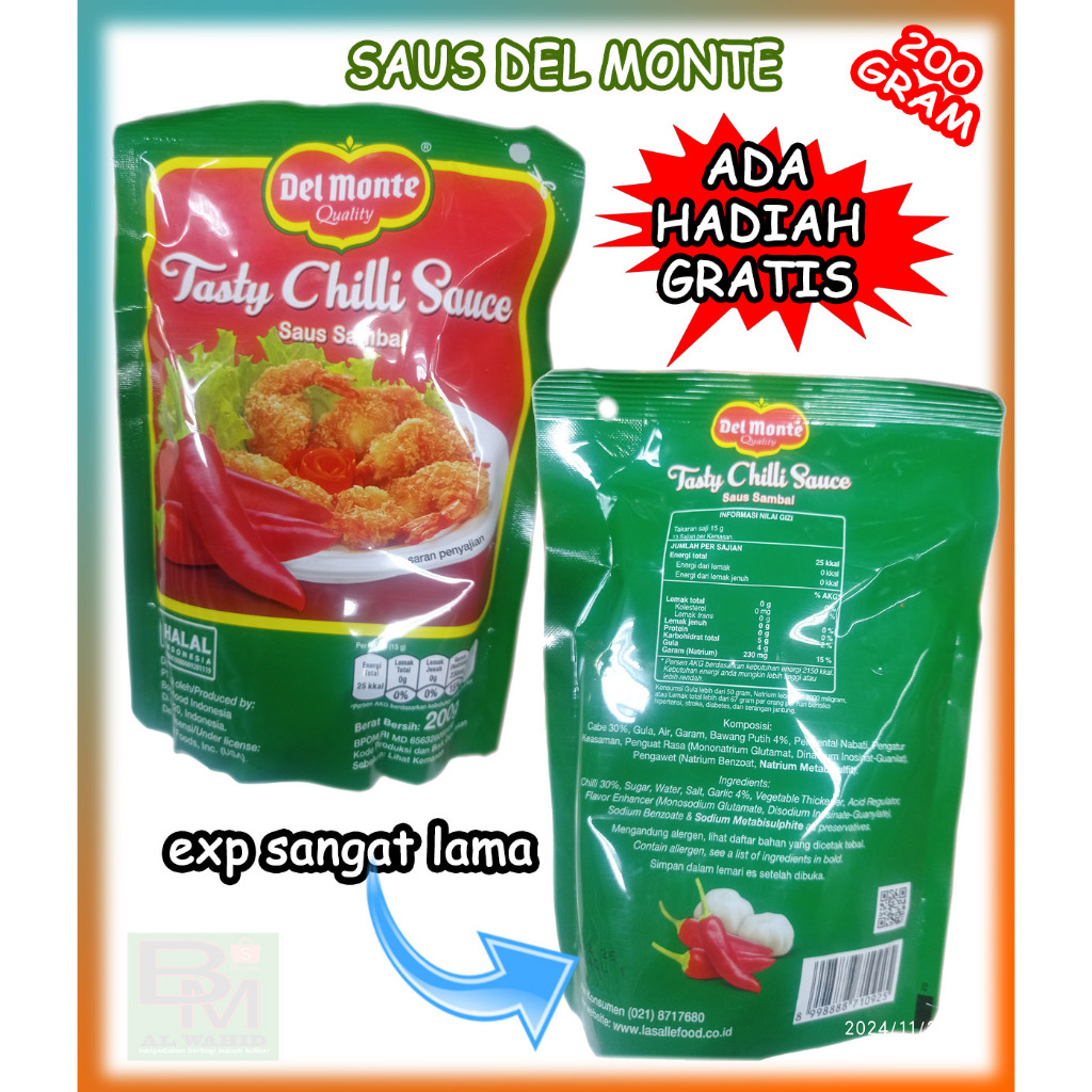 

Saus Sambal Del monte Tasty Chlli Suce kemasan 200 gram