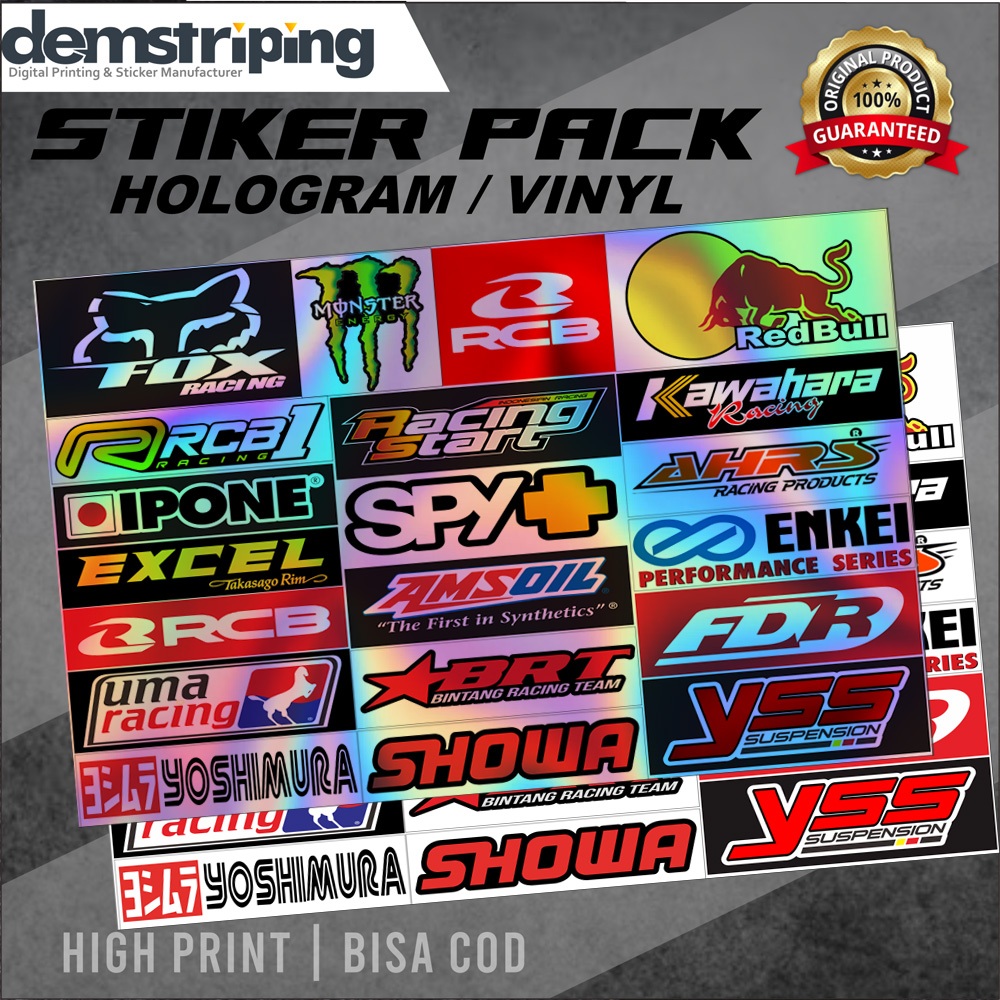 sticker pack racing hologram sponsor pack