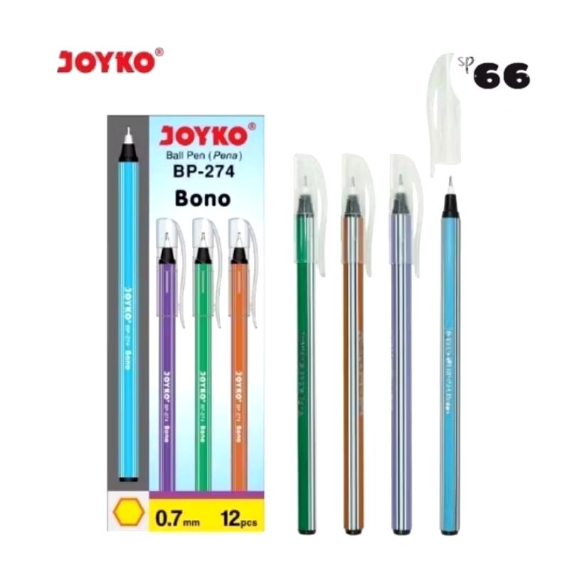 

(12 PCS) Ball Pen Pulpen Pena Joyko BP-274 Bono 0.7 mm 1 Box 12 Pcs