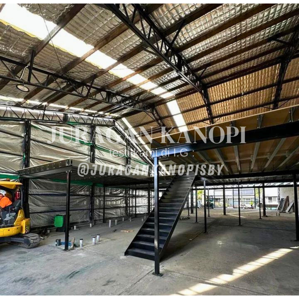 Mezzanine Rak gudang rangka baja / Mezzanine gudang pabrik