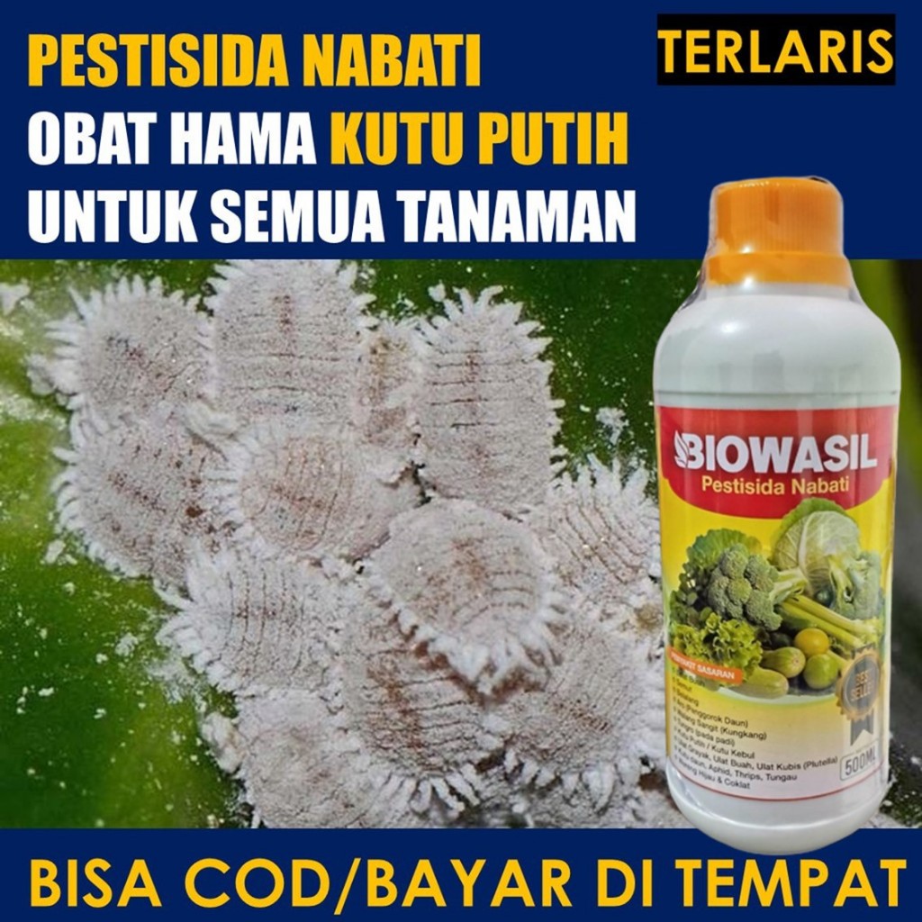 500 ML Obat Hama Organik BIOWASIL Obat Pembasmi Hama Kutu Putih/Kebul, Obat Kutu Putih/Kebul