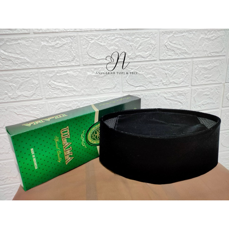 Peci Hitam AC Polos ULAMA