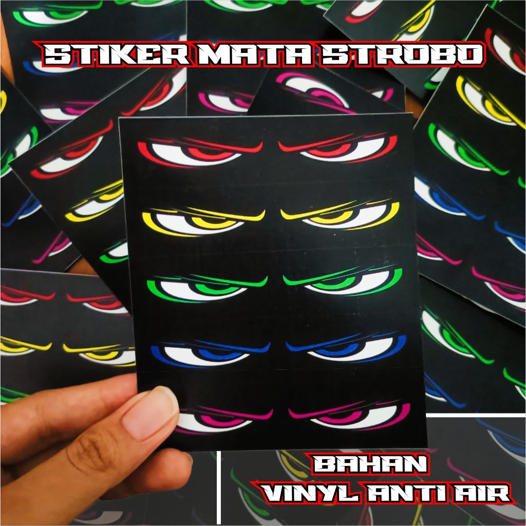 

STIKER STROBO MATA MINIATUR BUS ANTI AIR 1 LEMBAR STIKER WATERPROOF - STIKER MATA BUS MANIA - STIKER STOBO MATA
