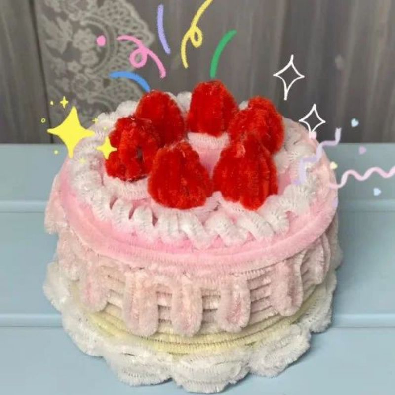 

Kue Ulang Tahun|kawat bulu pipe cleaner|by request