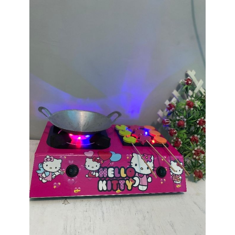 Miniatur kompor lampu LED hellokitty
