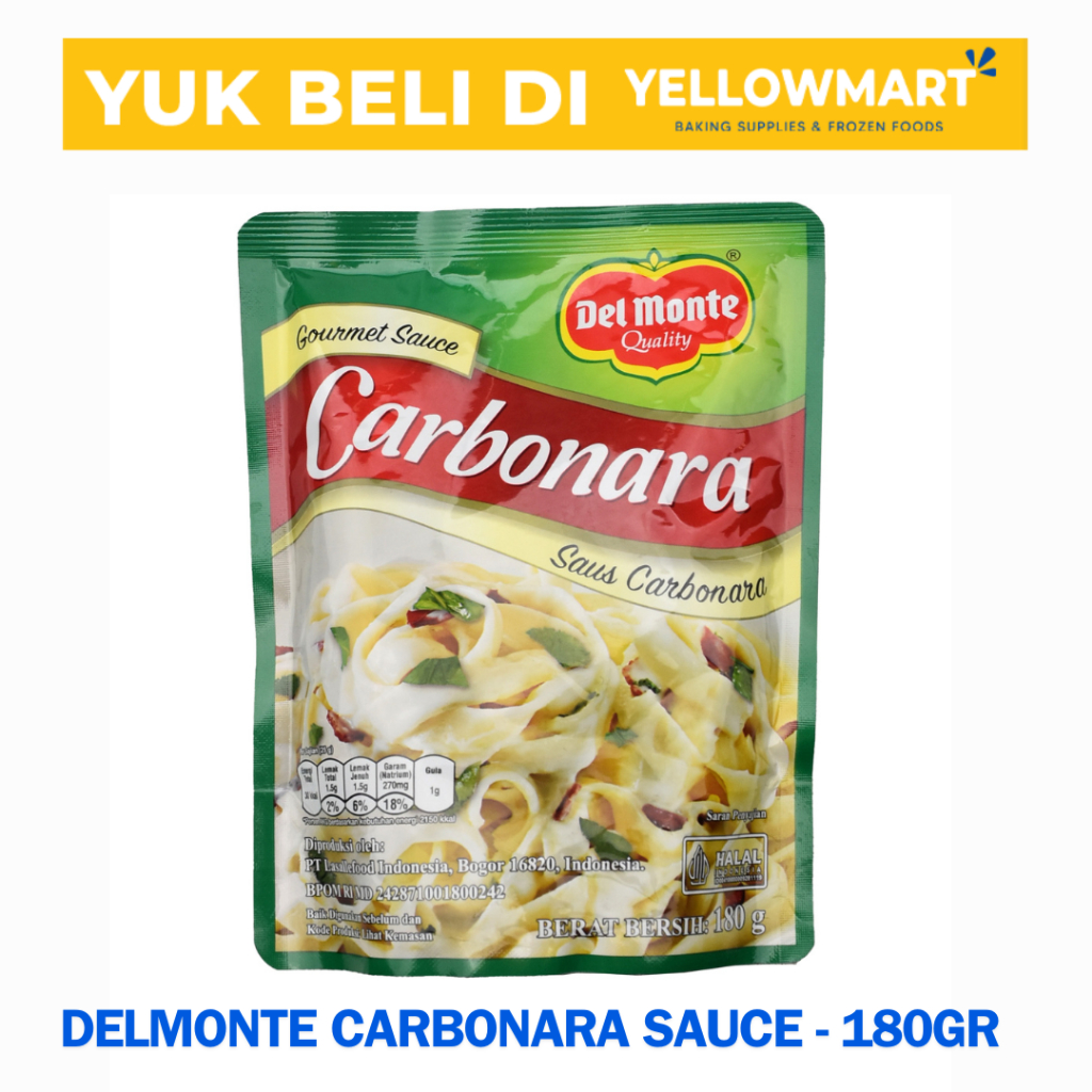 

Delmonte Carbonara Sauce Saus Pasta Carbonara - 180gr