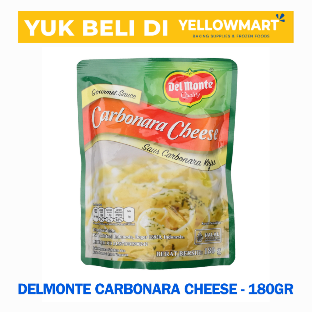 

Delmonte Carbonara Cheese Sauce Saus Pasta Carbonara Keju - 180gr