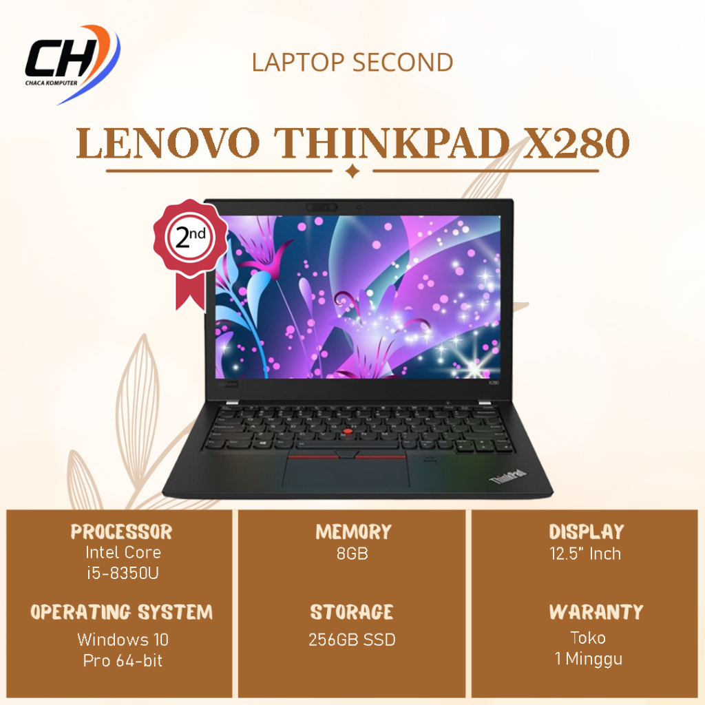 Promo Sale - Laptop Lenovo Thinkpad X280 Second