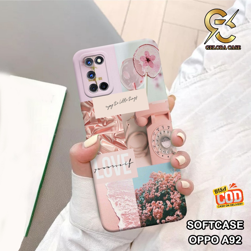 Case OPPO A92 - Geloracase - OPPO A92 - Motif case Aesthetic - OPPO - Softcase OPPO A92  Pelindung H
