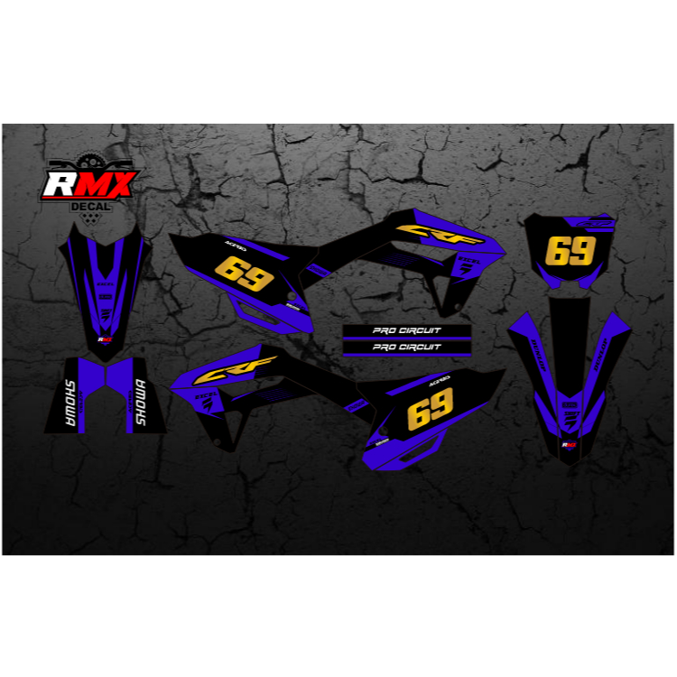 DECAL CRF 250-450 R 2021 FULLBODY (002) DEKAL STIKER CRF 250R 450R 2022 2023 2024 HITAM IJO STABILO,