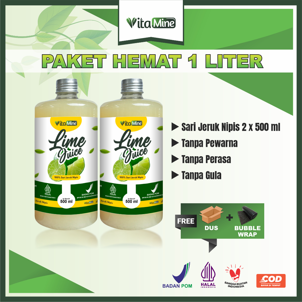 

Vitamine - 1 Liter Sari Lemon Murni Air Lemon Diet Detoks Detox Alami Tanpa Campuran