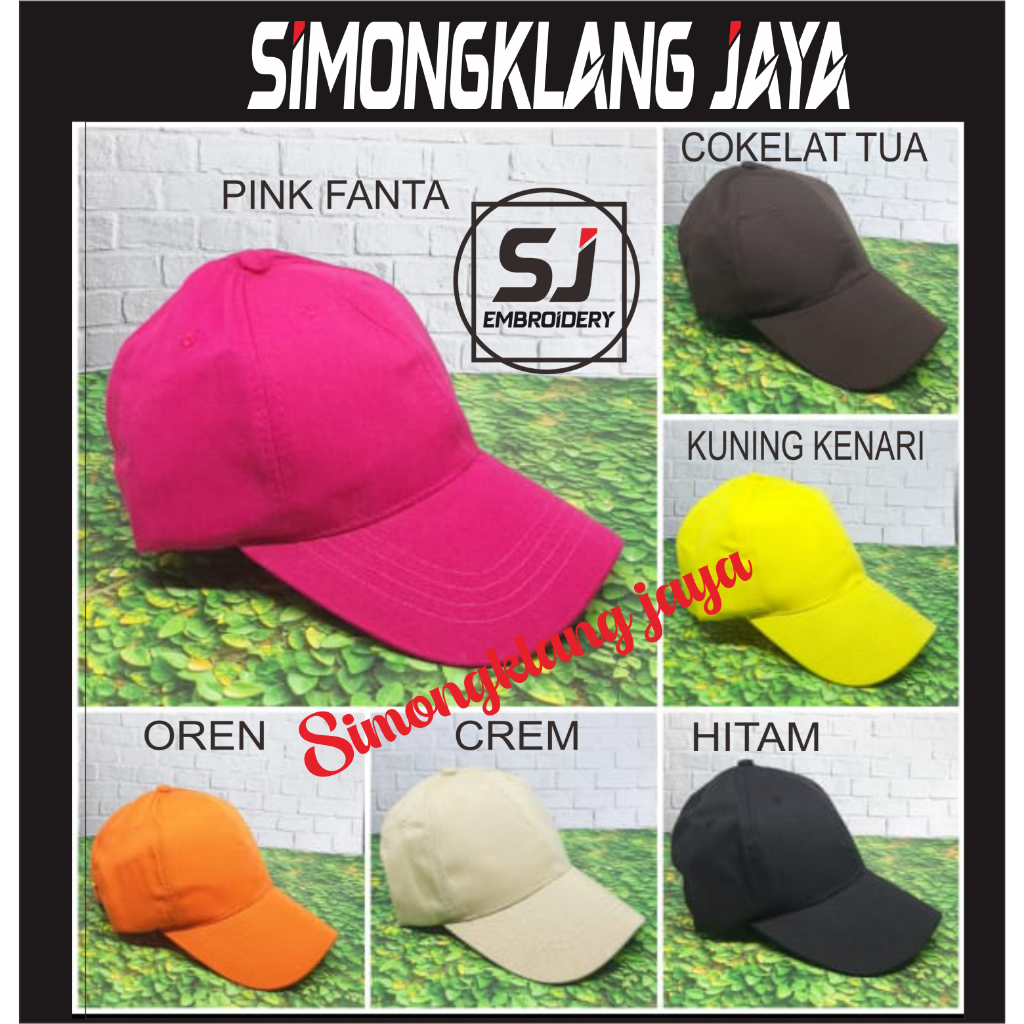 Topi baseball custom bordir