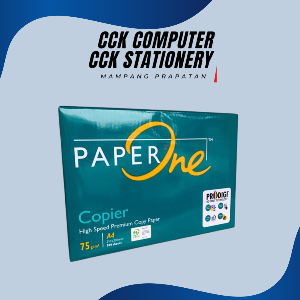 

ghg Kertas HVS A4 75gr PAPER ONE kertas Print Fotocopy 70gr