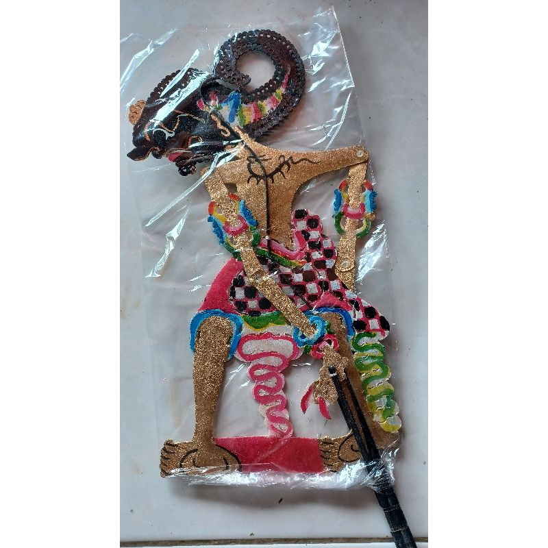 wayang kulit mini bima alias werkudara 30cm murah