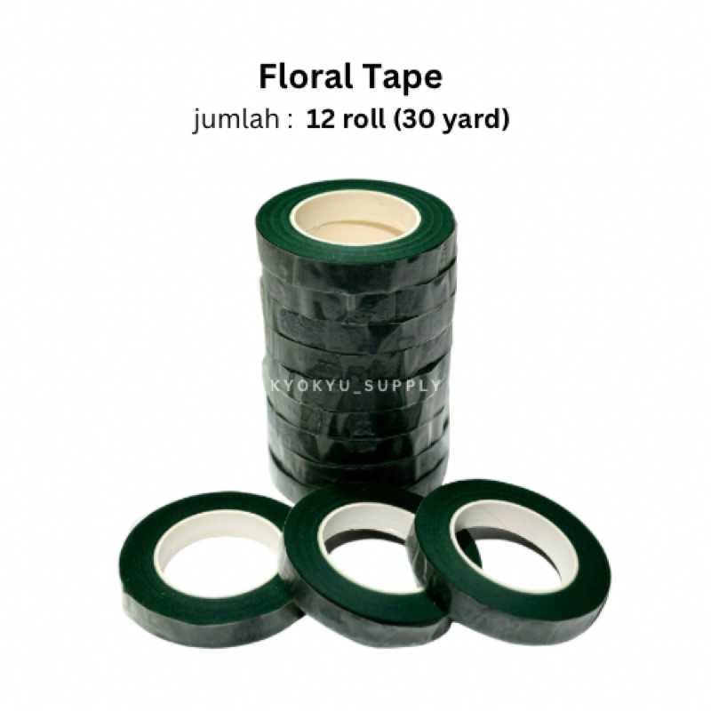 

Floral Tape 30 yard 12 pcs / Flower Tape / Selotip Bunga