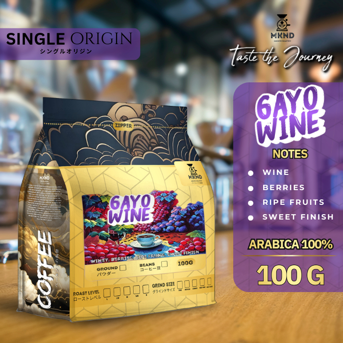 

KOPI ARABIKA GAYO NATURAL WINE 100 GRAM SINGLE ORIGIN SPECIALTY COFFEE