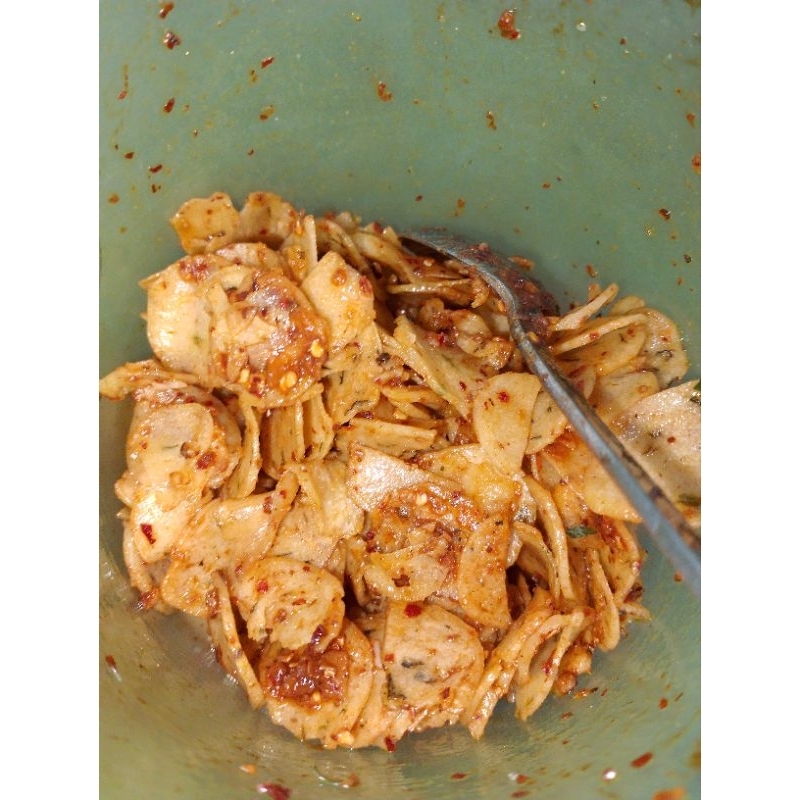 

basreng pedas Chili oil kemasan pouch