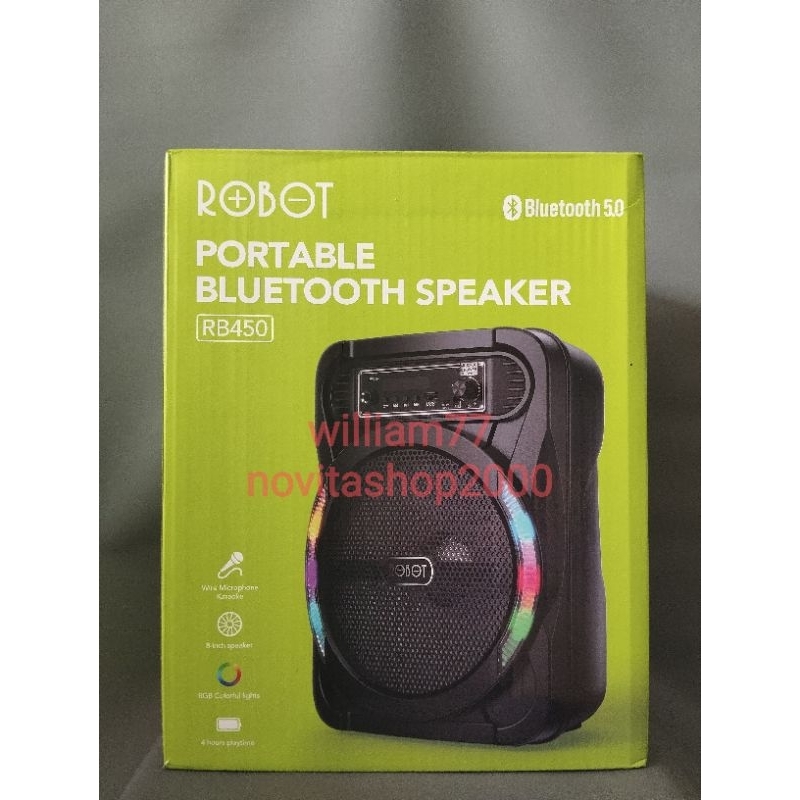 Speake RGB Robot RB450 Bluetooth Speaker Robot + Mic Karaoke