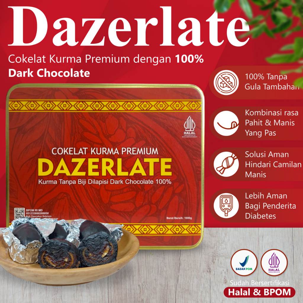 

Dazerlate Kurma Cokelat (100% Zero Sugar Chocolate) - Best Seller