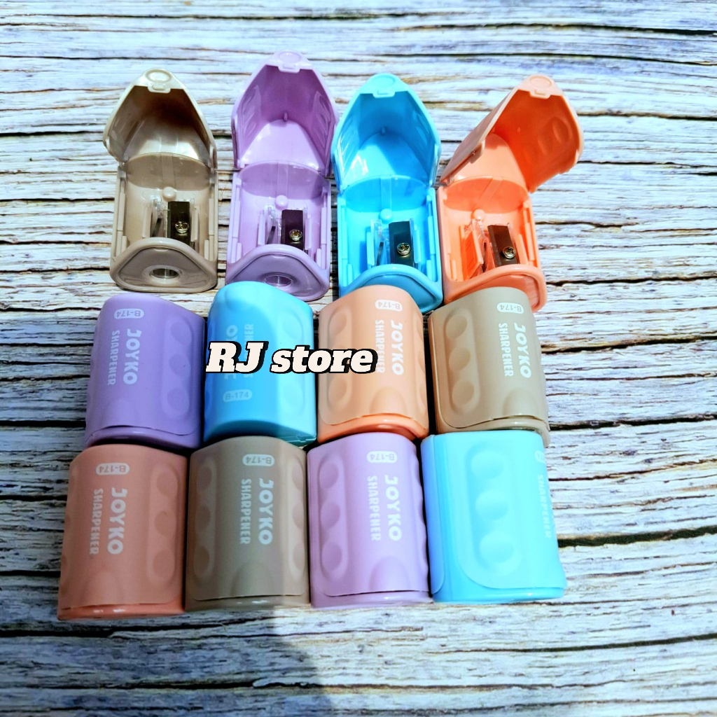 

12 PCS Rautan Serutan Sharpener Joyko B-174 Pastel Colors