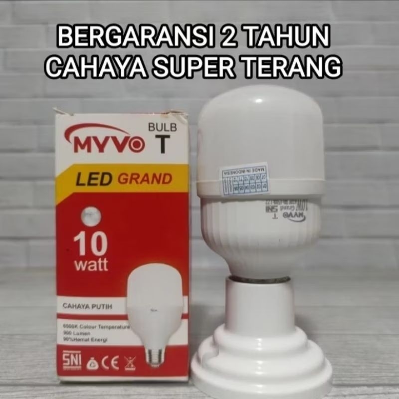 MYVO GRAND LAMPU LED T BULB CAPSUL 10W 10WATT BOHLAM BERGARANSI