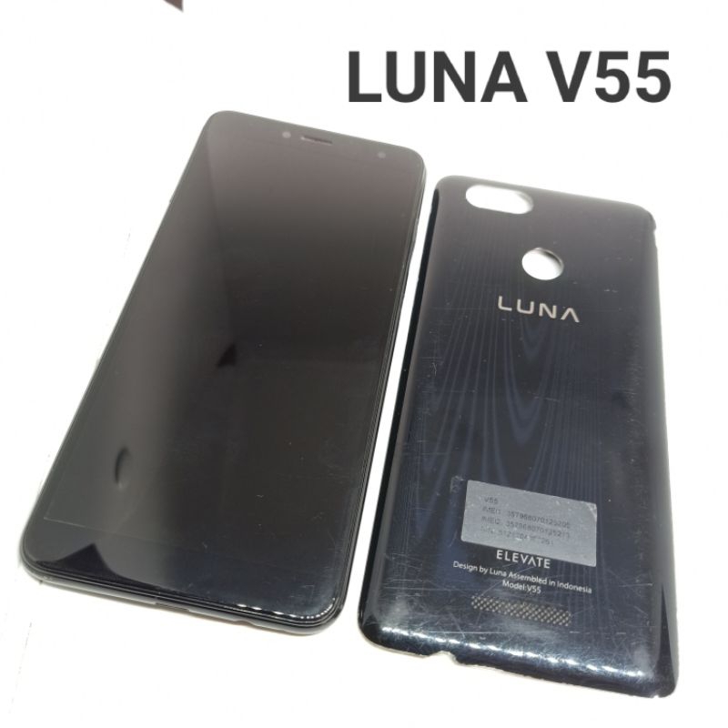 Lcd Touchscreen plus frame Bazel backdoor Luna V55 Original Copotan Minus baca deskripsi