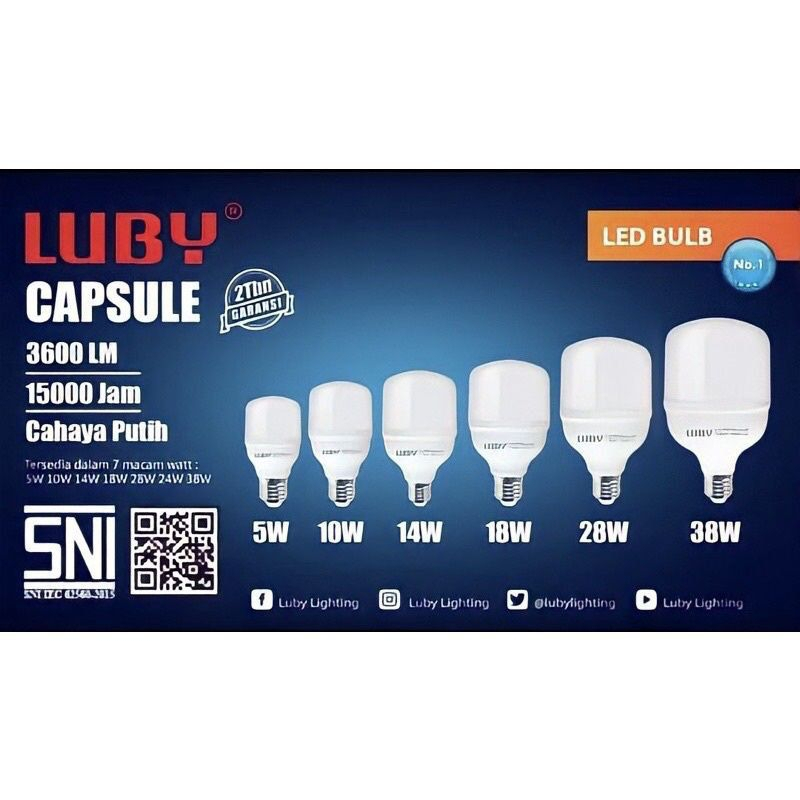 Lampu LED Capsul LUBY 38W 45 W 50W