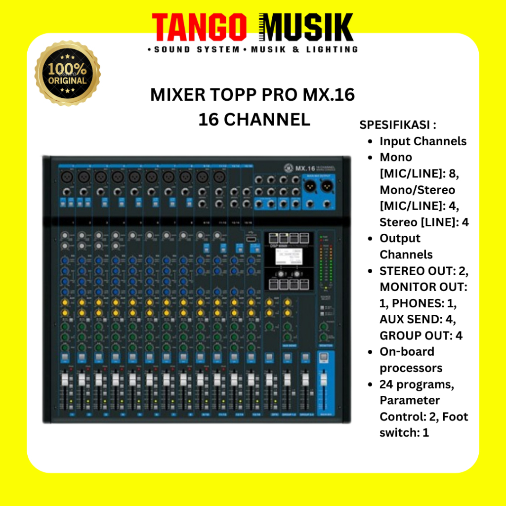 Mixer Topp Pro MX.16 Channel Original / Mixer Analog 16 Channel / Mixer Yamaha MG 16 XU / Yamaha Mix