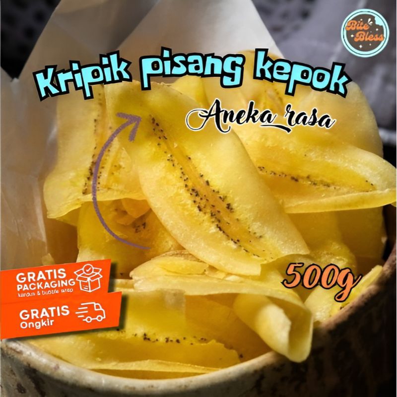 

Keripik pisang kepok super | manis dan original 500g