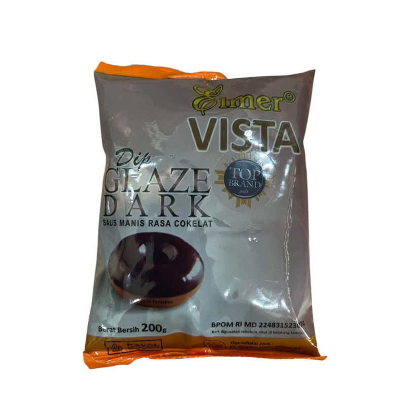 

Elmer Dip Glaze Dark Cokelat Coklat 200gr Glaze donat,Roti