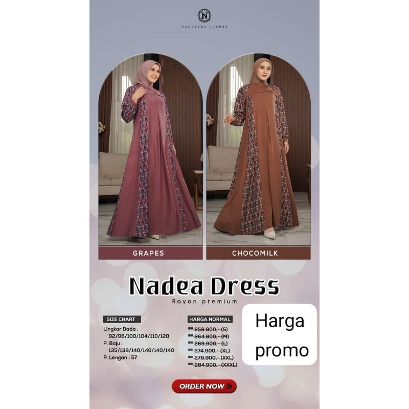 PROMO NADEA DRESS NADHEERA ORI