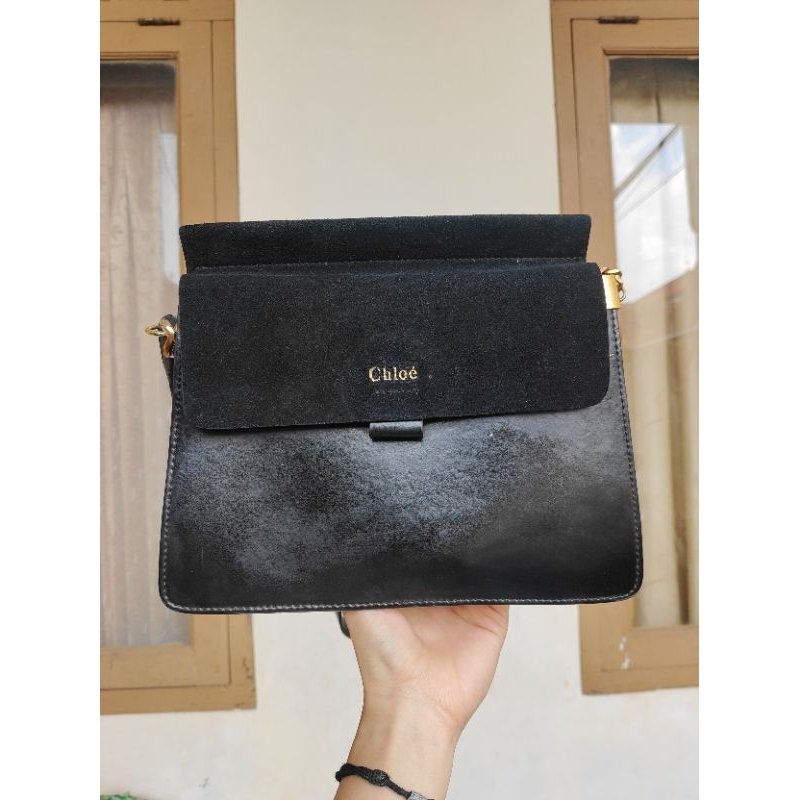 Preloved Chloe Sling Bag Clutch Bag Hand Bag Shoulder Bag Original Authentic Black