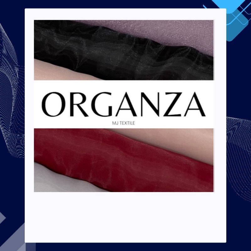 Kain Organza Satin Silky Polos Kaca Meteran Aksesoris Gaun Outer