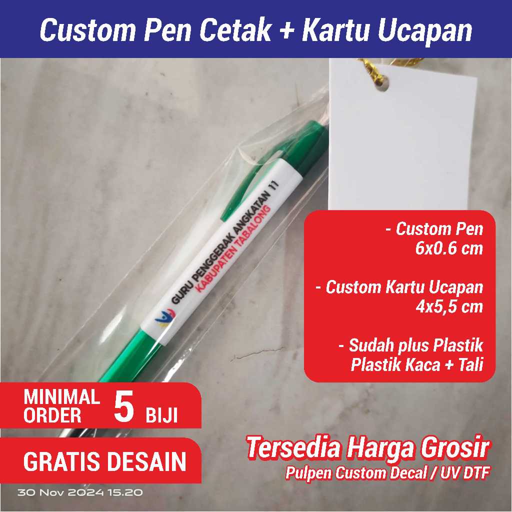 

Pulpen Cetek Plus Kartu Ucapan Mini | Pulpen Segi Empat Promosi Souvenir | Bolpoin Custom Logo Tulisan | Pen Carinex Stiker Decal | Pena Karinek Lucu Warna Warni | Cetak Ballpoint Carinek GalaksiNova | Souvenir Pulpen Cetek | Pen Gel | Pulpen Gel Careinex