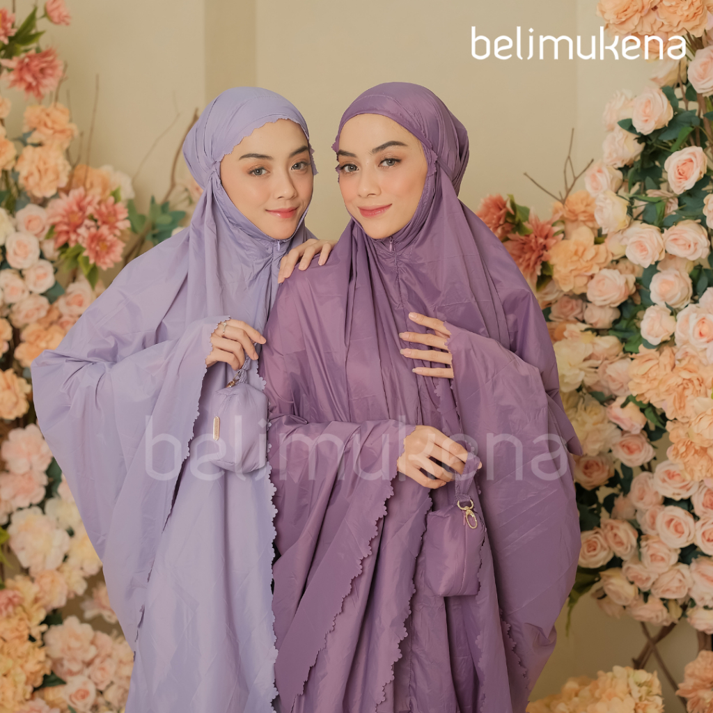 (FREE SAJADAH) BELIMUKENA PREMIUM - Mukena Mini Parasut Premium Korea Daily Lasercut Travel Ibu Kost