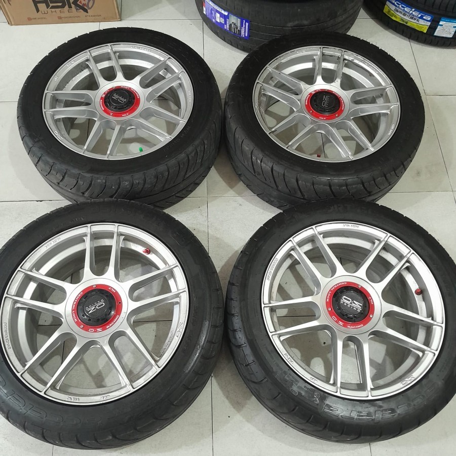 Velg Mobil Bekas Ring 16 Lubang Baut 4 OZ RACING R16X7 8X100-114,3 ET42 BAN 205 50 R16