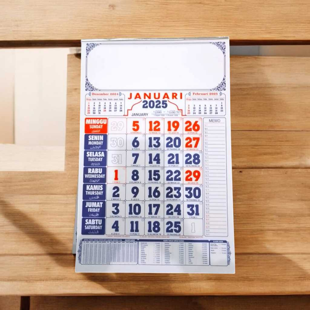 

Kalender Dinding Terbaru 12 Lembar Tahun 2025 (32×48cm)