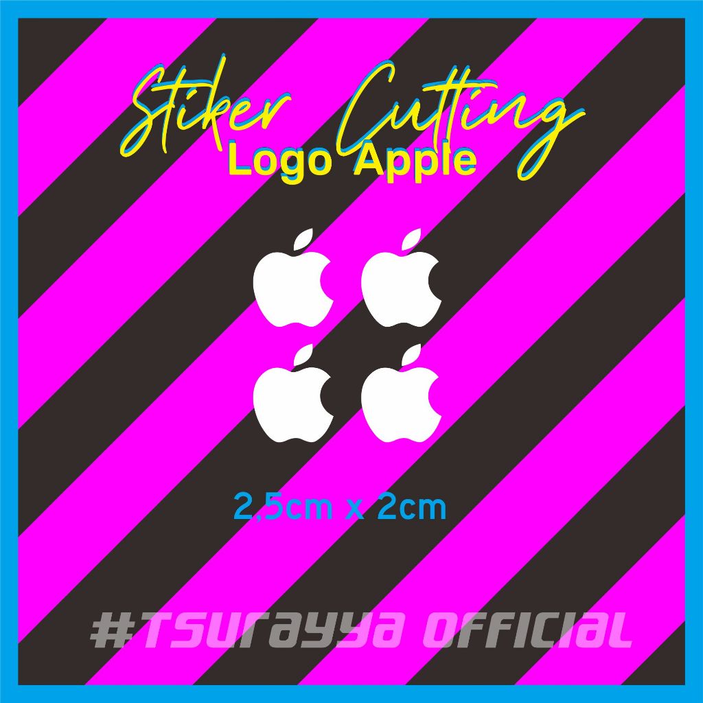 Stiker Set Logo Apple Variasi HP, Laptop, Kaca - Cutting Sticker (TERMURAH)