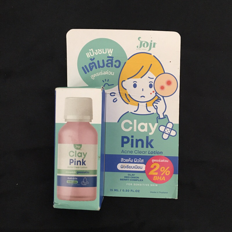 JOJI CLAY PINK ACNE LOTION 15ml / OBAT TOTOL JERAWAT THAILAND / JOJI SECRET YOUNG
