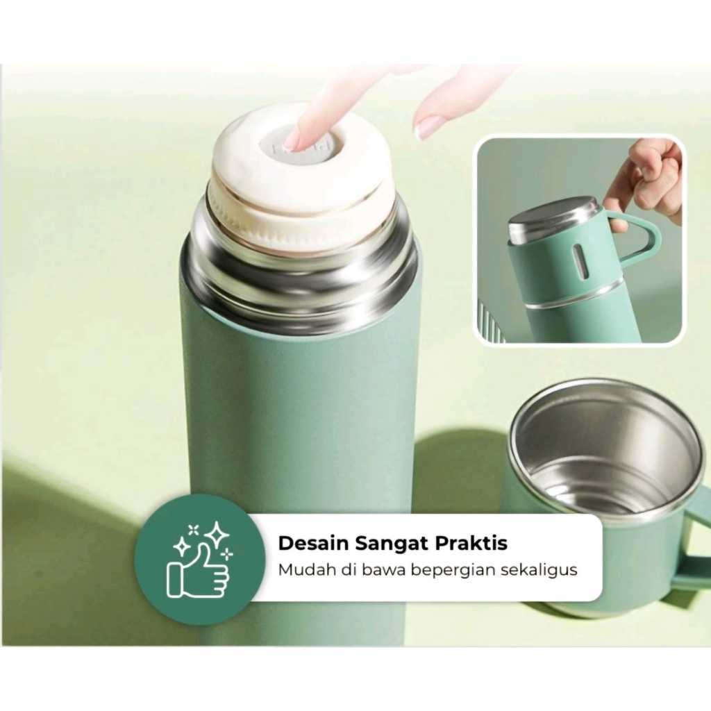 

Lezatoz_Genz Cana Thermos Sultan Set Box Botol Minum Viral Stainless Steel Thermos Dingin Panas