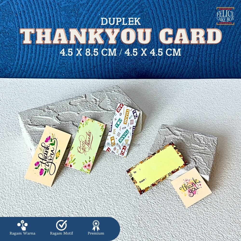 

THANK YOU CARD isi 25pcs / KARTU TERIMA KASIH / KARTU OLSHOP / THANKYOU CARD MOTIF