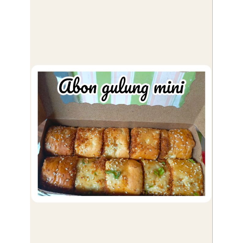 

roti abon gulung mini isi 10pcs, fresh from the oven